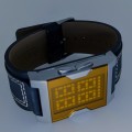 boxy led watch orange 