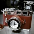 CAMERA 35MM MINIATURE VINTAGE STYLE PHOTOGRAPHY COLLECTIBLE MINI CLOCK