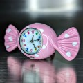 PINK CANDY BON BON MINI CLOCK GIFT MINIATURE DESK CLOCK