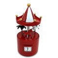 MINIATURE VINTAGE CAROUSEL DESK CLOCK 