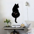 CREATIVE CAT WAGGING TAIL WALL CLOCK HOME DECOR DESIGN