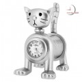 SPRING CAT MINI CLOCK BIZ CARD MEMO HOLDER COLLECTIBLE DESKTOP GIFT