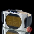 orange dot matrix led watch - digitbeat