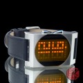 orange dot matrix led watch - digitbeat