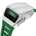GLADIATOR DRIVERS STYLE 1970s RETRO OLED WATCH - White / Green