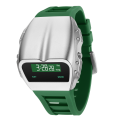 GLADIATOR DRIVERS STYLE 1970s RETRO OLED WATCH - White / Green