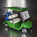 GOLF CART MINIATURE w CLUBS COLLECTIBLE SPORTS MINI DESKTOP CLOCK