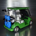 GOLF CART MINIATURE w CLUBS COLLECTIBLE SPORTS MINI DESKTOP CLOCK