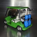 GOLF CART MINIATURE w CLUBS COLLECTIBLE SPORTS MINI DESKTOP CLOCK