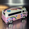 VAN MINIATURE HIPPIE VW STYLE VINTAGE BUS CAMPER COLLECTIBLE MINI CLOCK