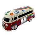 VAN MINIATURE HIPPY VW STYLE VINTAGE BUS COLLECTIBLE MINI CLOCK