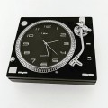 Turntable record player miniature desk clock