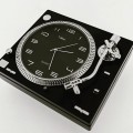 Turntable record player miniature desk clock
