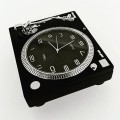 Turntable record player miniature desk clock