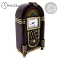 JUKEBOX MINIATURE MUSIC VINTAGE STYLE COLLECTIBLE MINI CLOCK GIFT IDEA