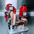 Miniature Clocks Kitchen Chef Utensil Set Mini Clock