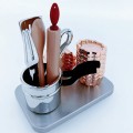Miniature Clocks Kitchen Chef Utensil Set Mini Clock