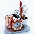 Miniature Clocks Kitchen Chef Utensil Set Mini Clock