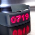 MATRIX CUFF - VERY RARE VINTAGE SCROLLING LED WATCH IN TRANSLUCENT GEL CASE
