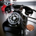 RETRO TELEPHONE VINTAGE STYLE MINIATURE PHONE COLLECTIBLE MINI CLOCK GIFT