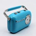 MINI VINTAGE STYLE TRANSISTOR RADIO DESK MINIATURE CLOCK