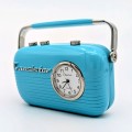 MINI VINTAGE STYLE TRANSISTOR RADIO DESK MINIATURE CLOCK