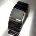 REFLECTION LED WATCH STAINLESS STEEL JAPANESE BLUE DISPLAY ASYMMETRIC DESIGNER WATCHES