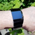 REFLECTION LED WATCH STAINLESS STEEL JAPANESE BLUE DISPLAY ASYMMETRIC DESIGNER WATCHES