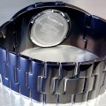 REFLECTION LED WATCH STAINLESS STEEL JAPANESE BLUE DISPLAY ASYMMETRIC DESIGNER WATCHES
