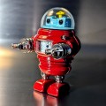 RETRO ROBOT SCI-FI MINI DESK CLOCK