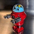 RETRO ROBOT SCI-FI MINI DESK CLOCK
