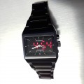 LWS SHADOW WATCH STAINLESS STEEL DUAL TIMEZONE HYBRID ANALOG LED UNISEX JAPANESE WATCHES 