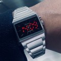 LWS SHADOW WATCH STAINLESS STEEL DUAL TIMEZONE HYBRID ANALOG LED UNISEX JAPANESE WATCHES 