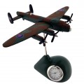 LANCSTER MINIATURE BRITISH BOMBER PLANE COLLECTIBLE AIRPLANE MINI CLOCK