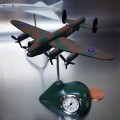 LANCSTER MINIATURE BRITISH BOMBER PLANE COLLECTIBLE AIRPLANE MINI CLOCK