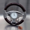 STEERING WHEEL MINIATURE SPORTS CAR COLLECTIBLE MINI CLOCK