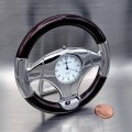 STEERING WHEEL MINIATURE SPORTS CAR COLLECTIBLE MINI CLOCK