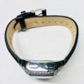 STORM ANKARA - Silver Metal / Black Leather