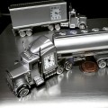 TRACTOR TRUCK MINIATURE HWY TANKER SLEEPER VEHICLE COLLECTIBLE DESKTOP MINI CLOCK 