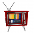 TELEVISION MINIATURE RETRO TUBE TV HOME ENTERTAINMENT COLLECTIBLE MINI CLOCK