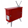 TELEVISION MINIATURE RETRO TUBE TV HOME ENTERTAINMENT COLLECTIBLE MINI CLOCK