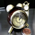 VINTAGE STYLE FAUX TWIN BELL ALARM MINI CLOCK COLLECTIBLE