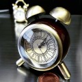 VINTAGE STYLE FAUX TWIN BELL ALARM MINI CLOCK COLLECTIBLE