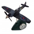 FIGHTER PLANE WW2 MINIATURE COLLECTIBLE AIRPLANE DESK CLOCK