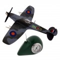 FIGHTER PLANE WW2 MINIATURE COLLECTIBLE AIRPLANE DESK CLOCK