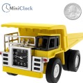 YUKE DUMP TRUCK MINIATURE HEAVY EQUIPMENT MINING EARTH MOVER COLLECTIBLE MINI CLOCK